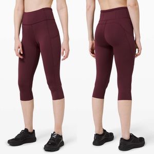 Lululemon Fast and Free 19” Size 6 Cassis